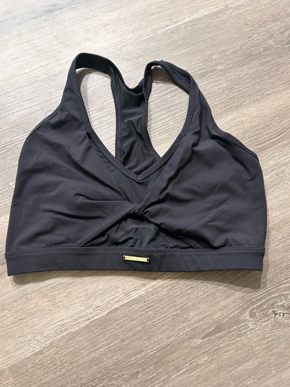 Gymshark x Whitney Black Twist-Front Racerback Sports Bra